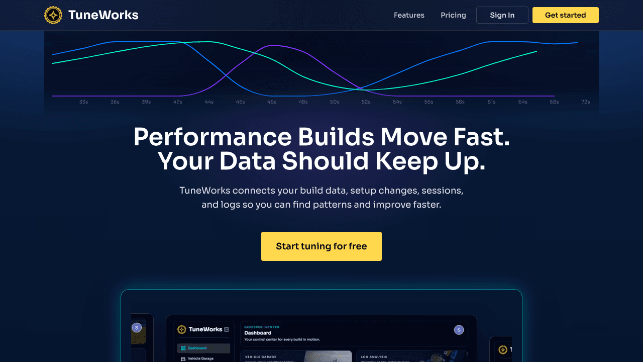 Tuneworks.ai 1.0 website screenshot
