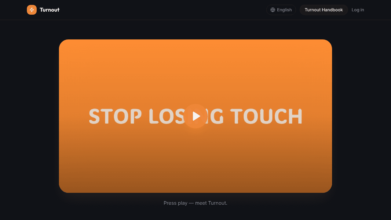 Turnout website screenshot