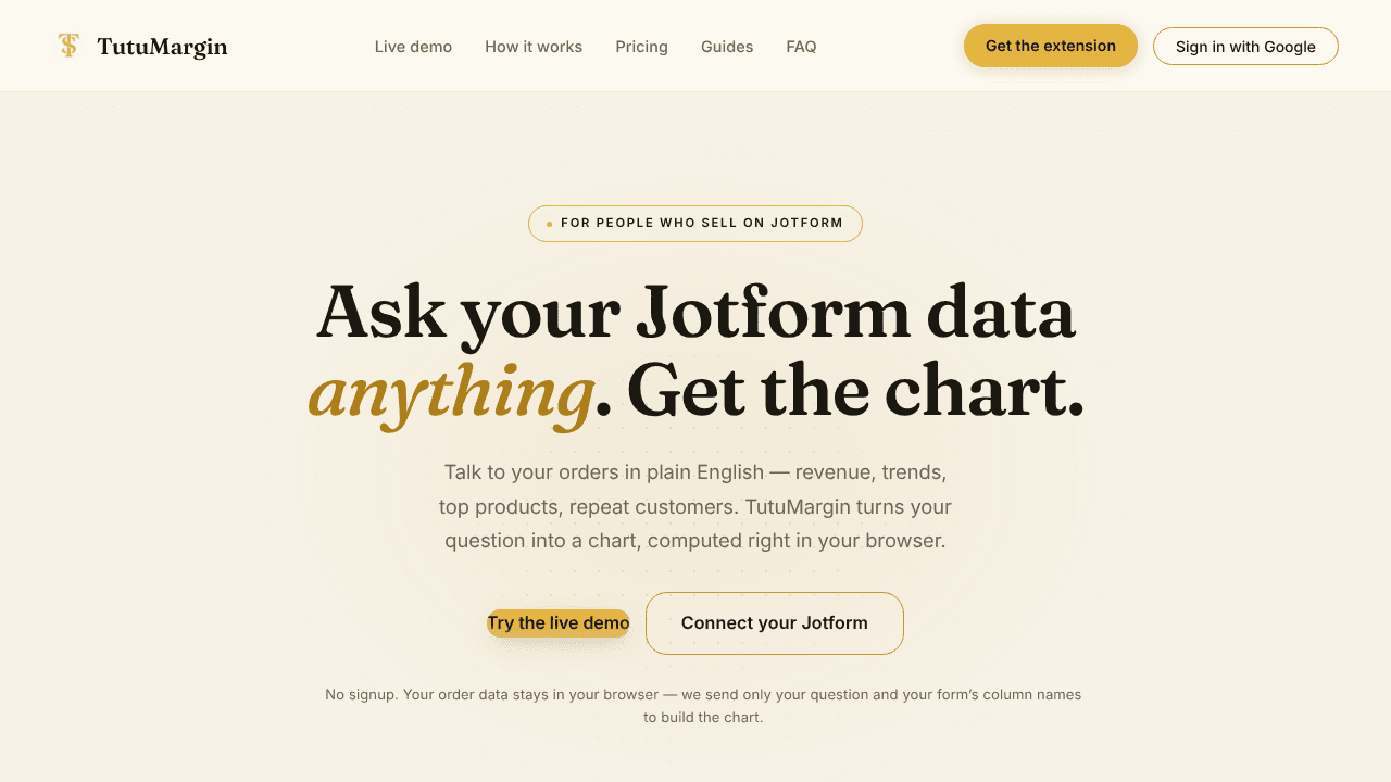 TutuMargin website screenshot