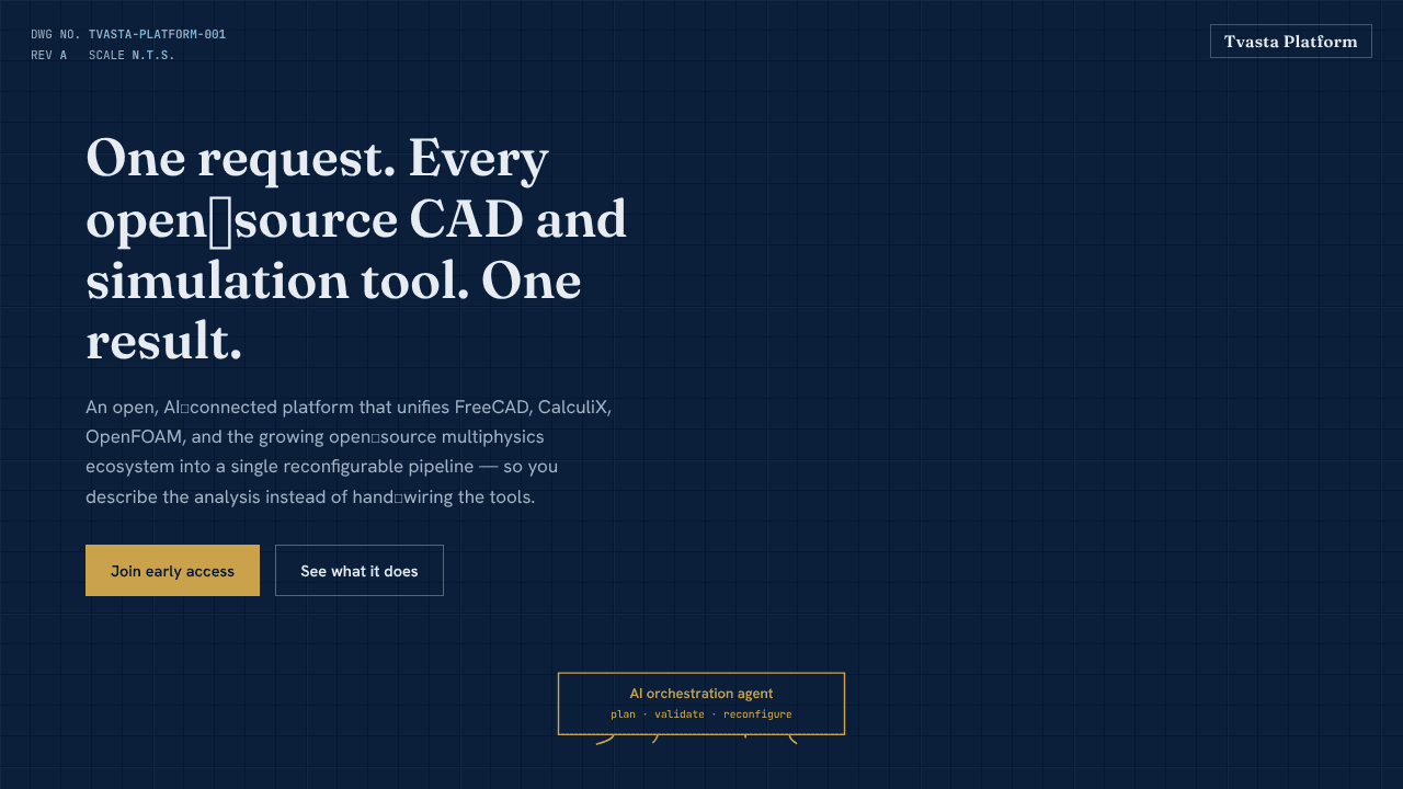 Tvasta  website screenshot