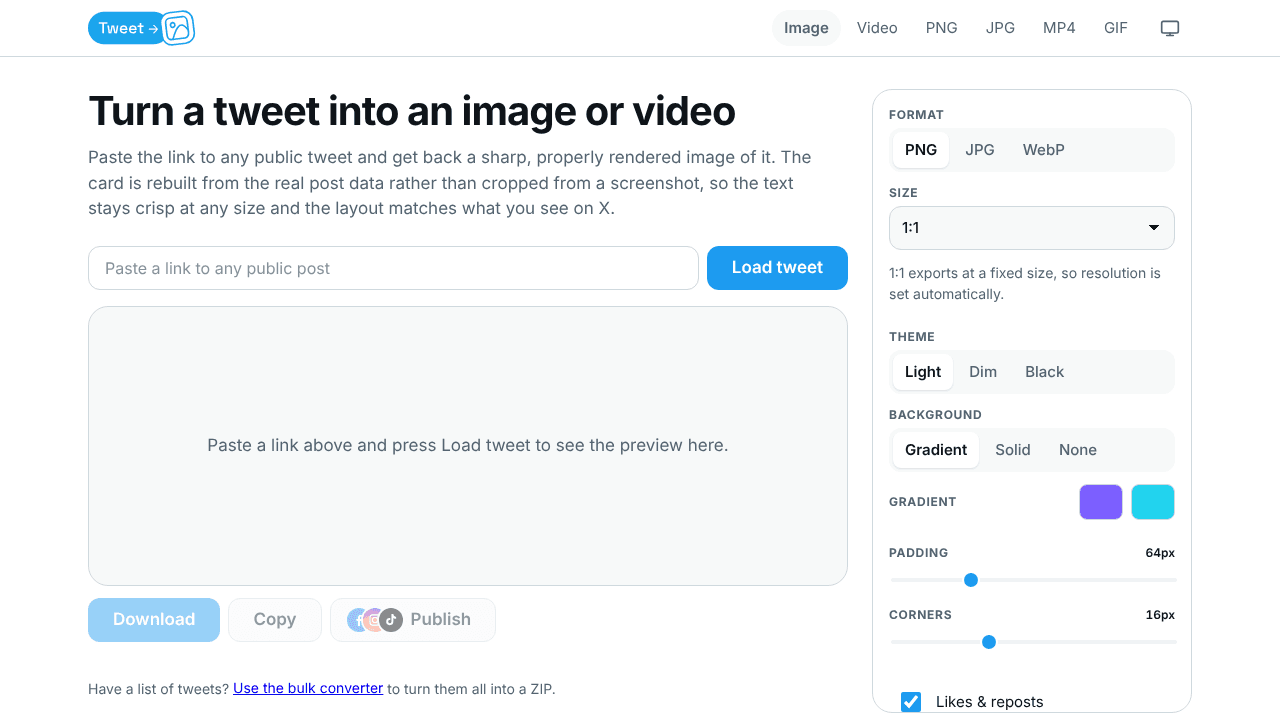 tweet.download website screenshot