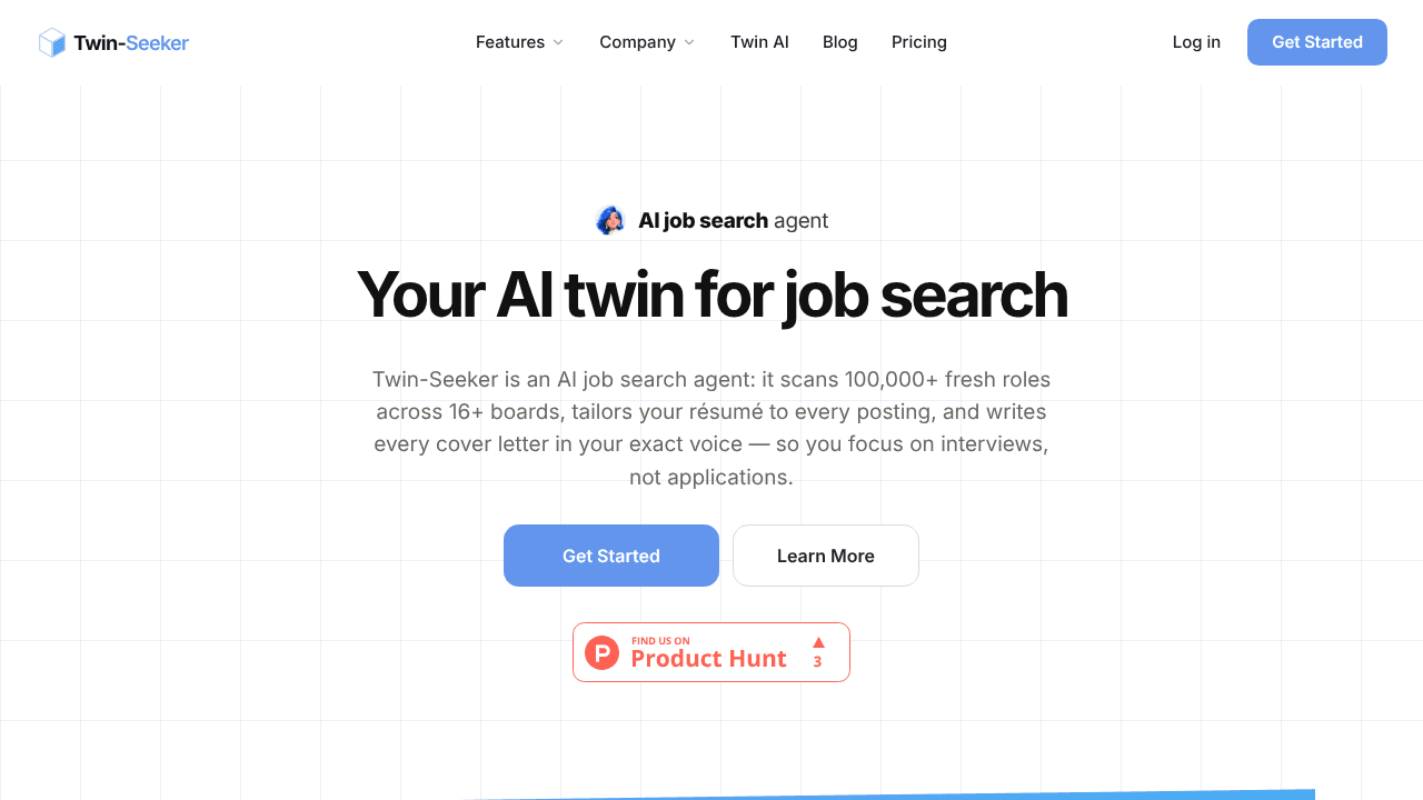 Twin-Seeker website screenshot
