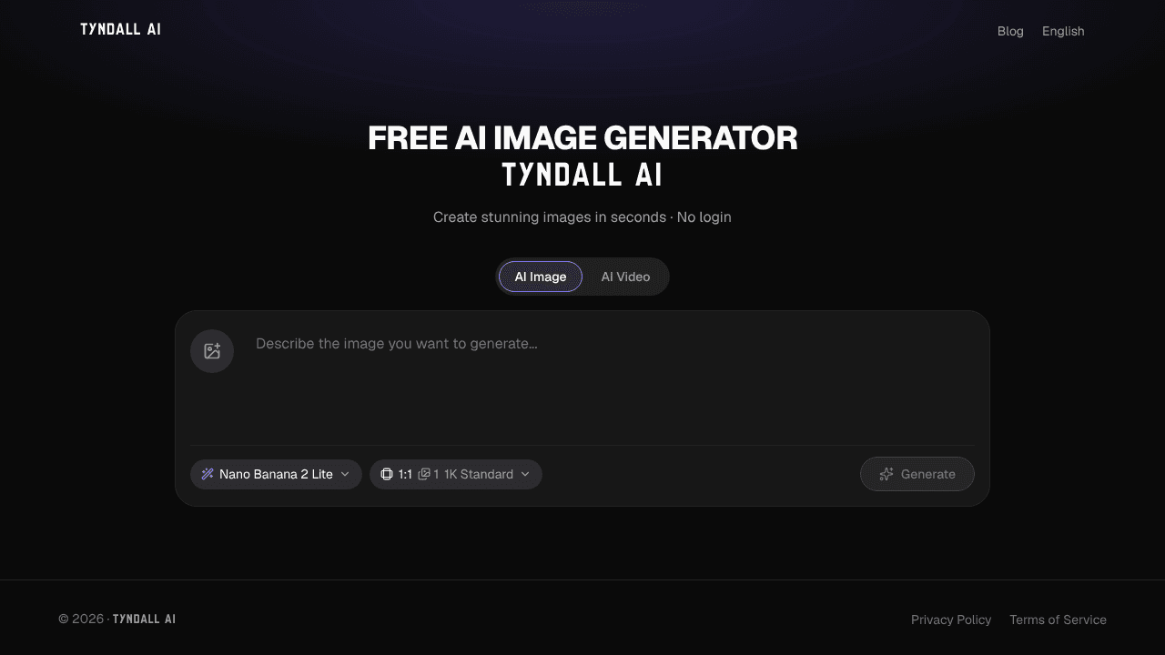 Tyndall AI  website screenshot