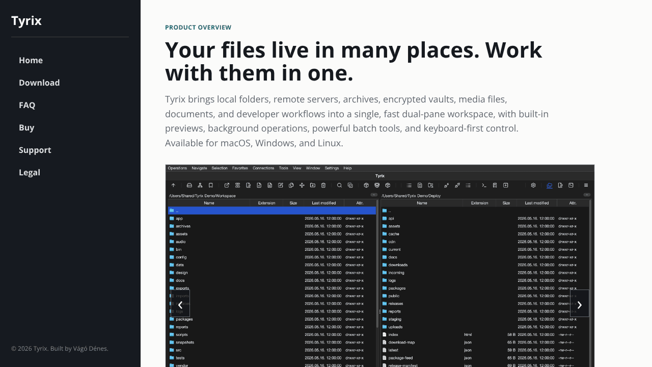 Tyrix website screenshot