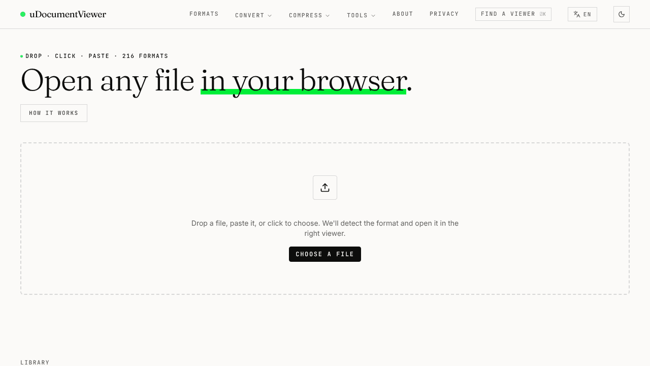 uDocumentViewer website screenshot