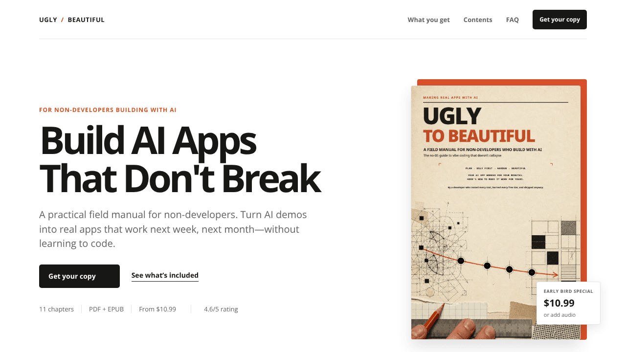 UGLY TO BEAUTIFUL website screenshot