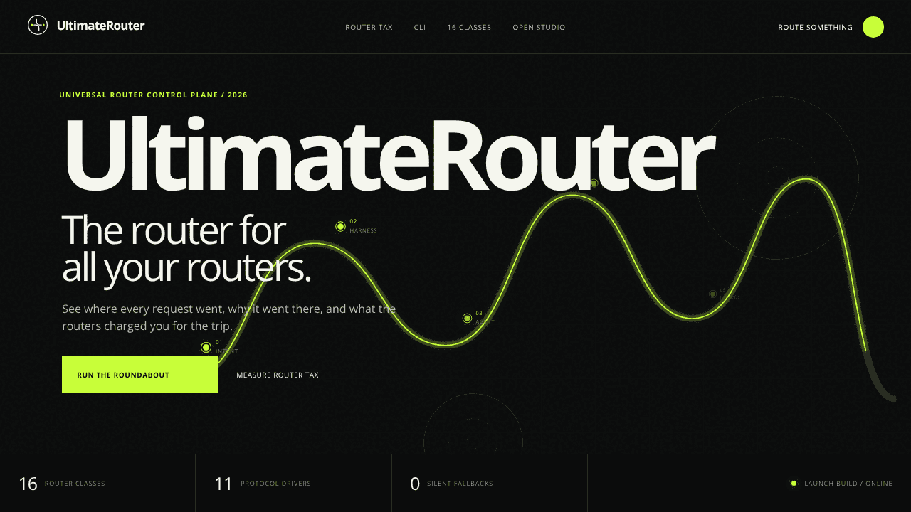 UltimateRouter website screenshot