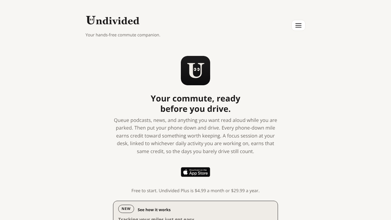 Undivided website screenshot