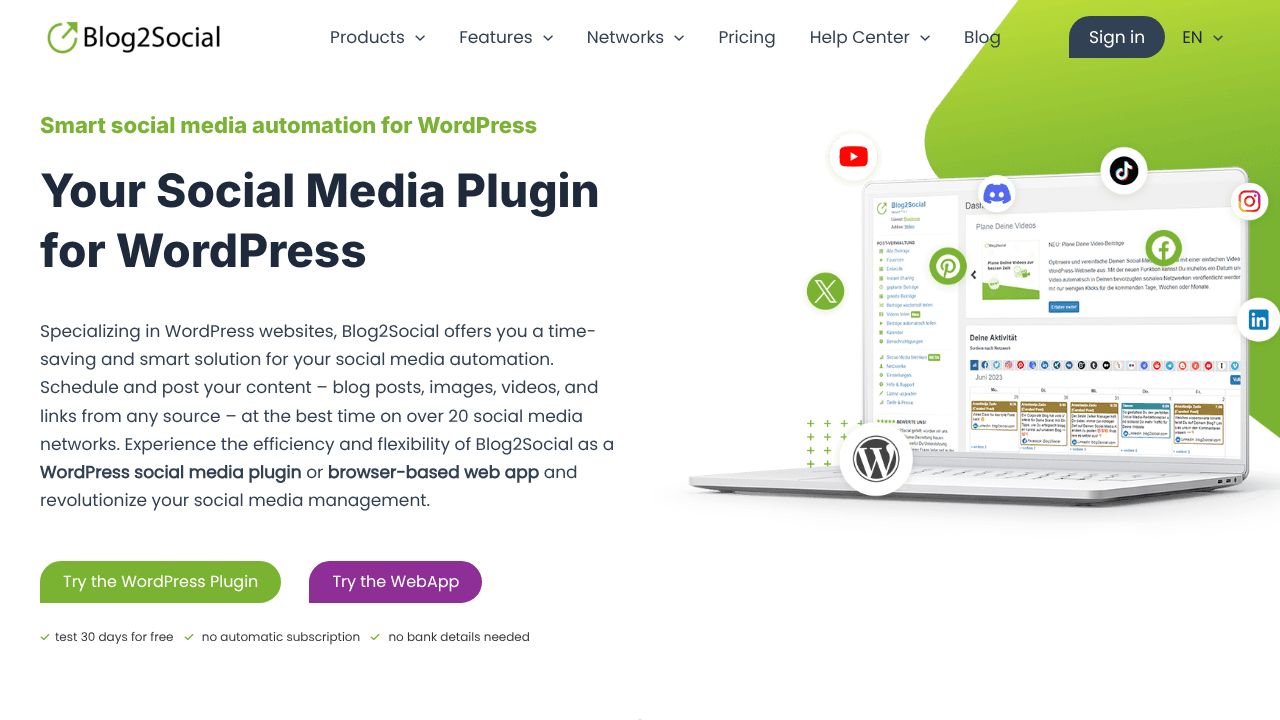 Unified Social Media Publishing API website screenshot