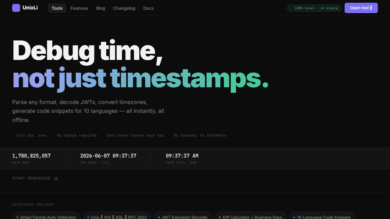 UnixLi  website screenshot