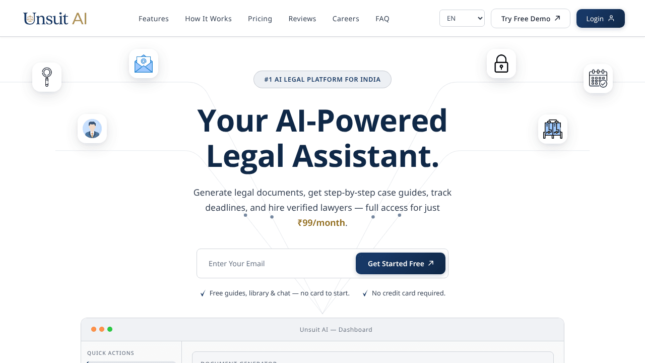 UnsuitAi website screenshot