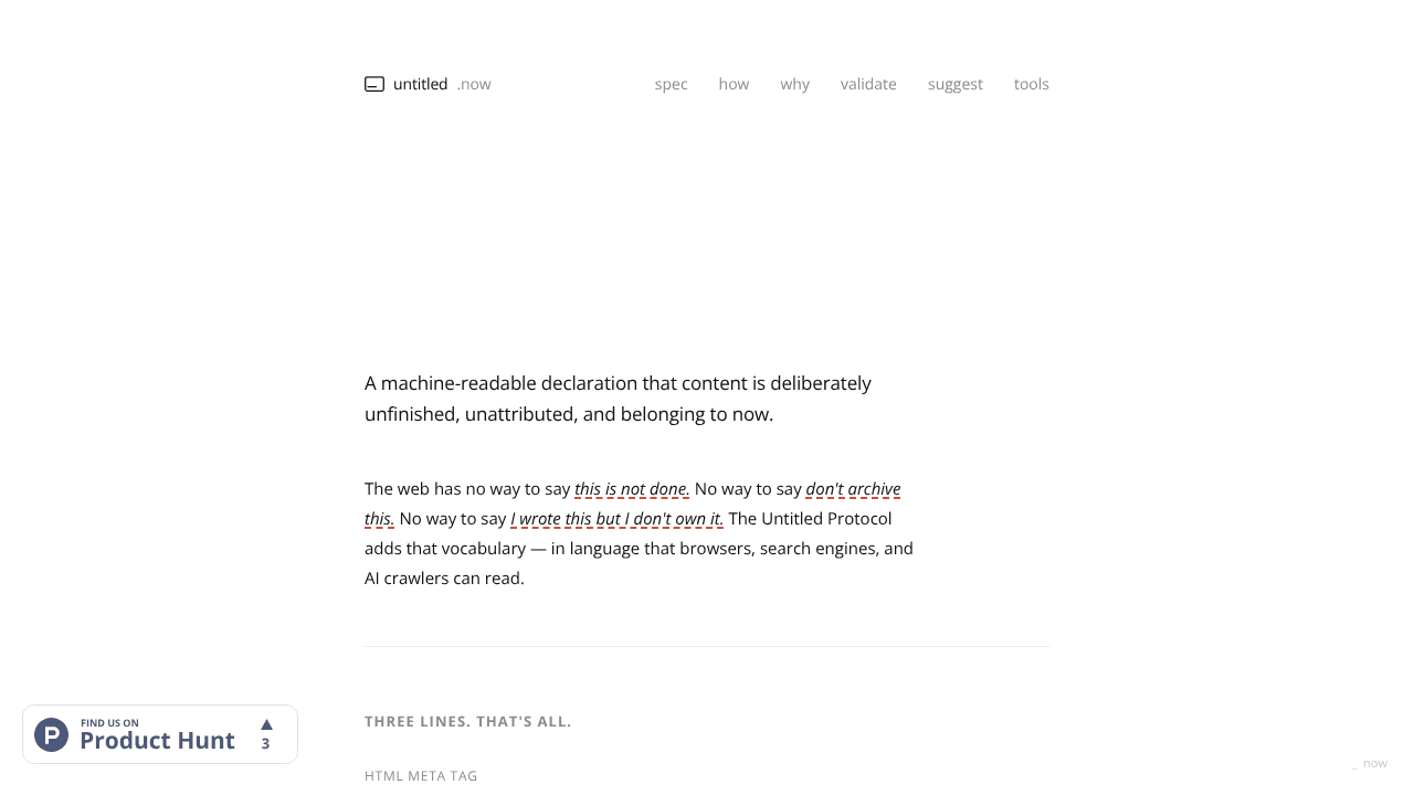 Untitled Protocol website screenshot