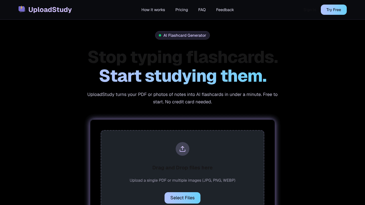 UploadStudy website screenshot