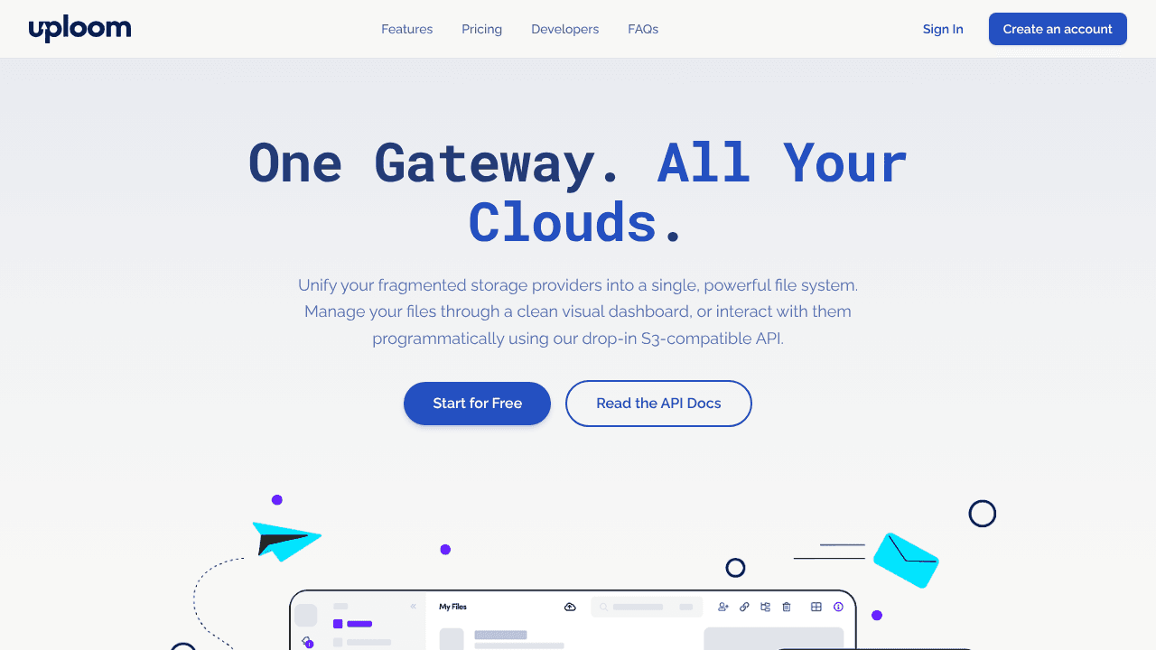 Uploom website screenshot