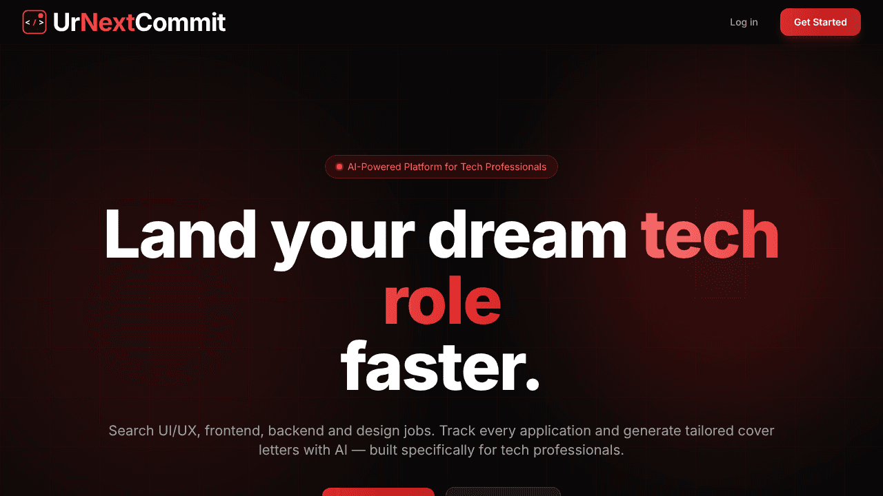 urNextCommit website screenshot