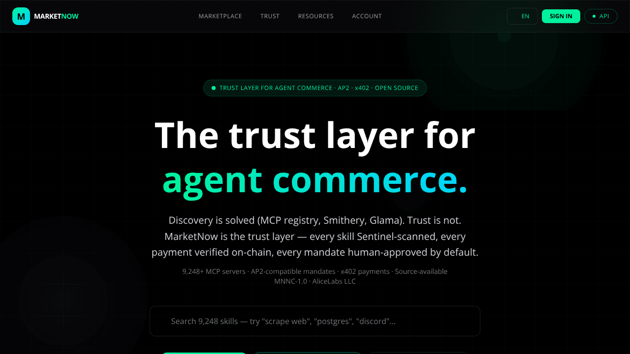 UTA — Universal Trust Adapter website screenshot