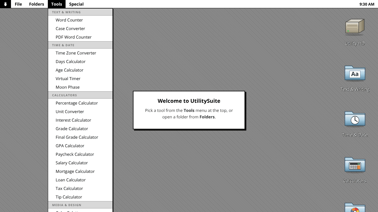 UtilitySuite.io website screenshot