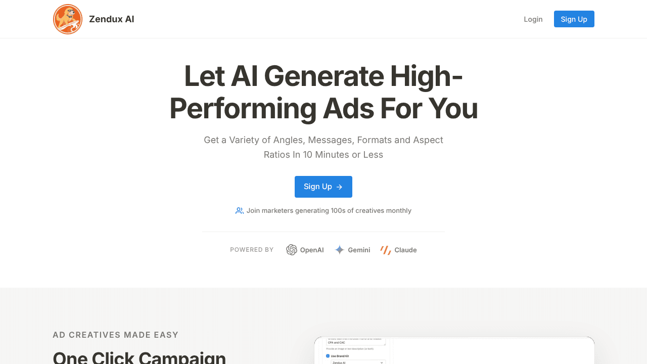 v1 website screenshot