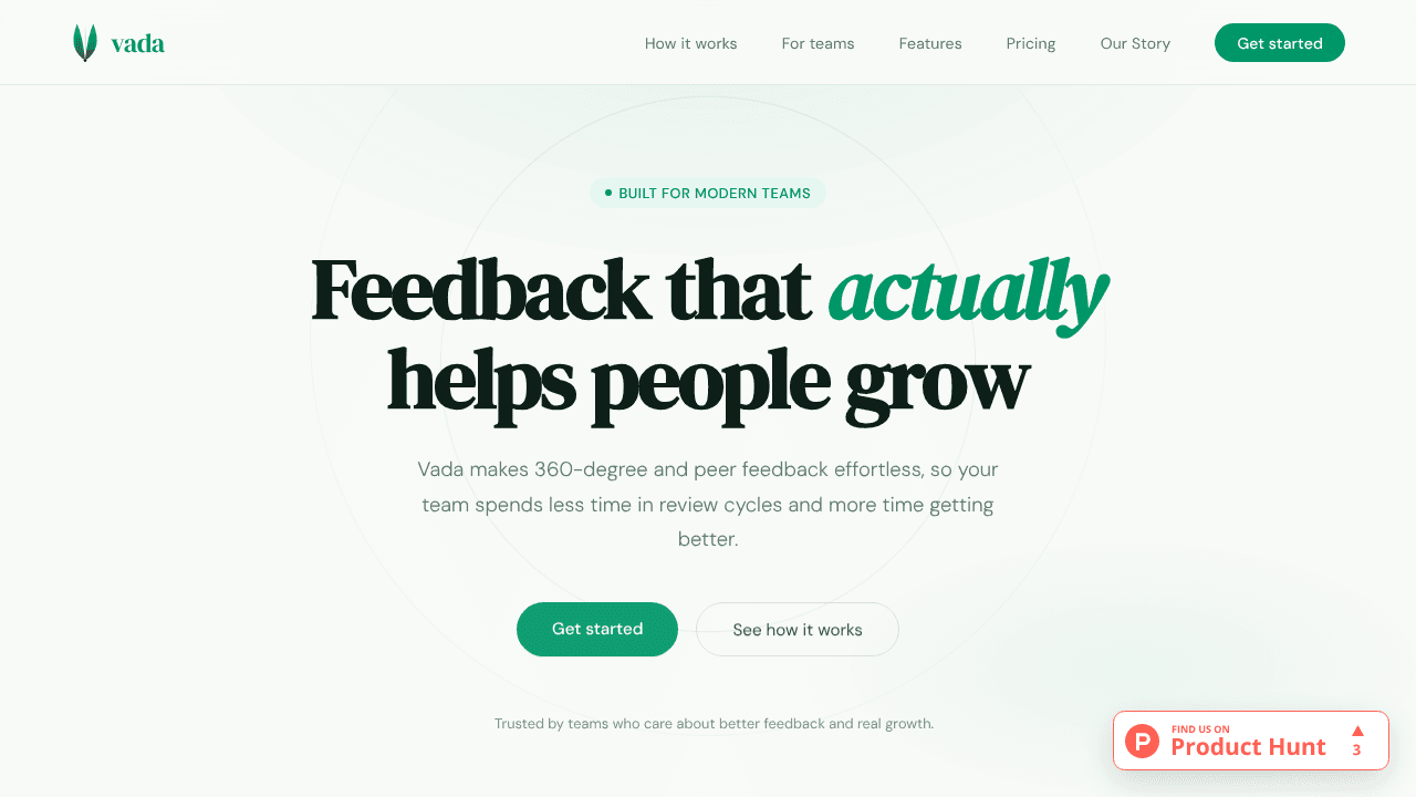 Vada website screenshot