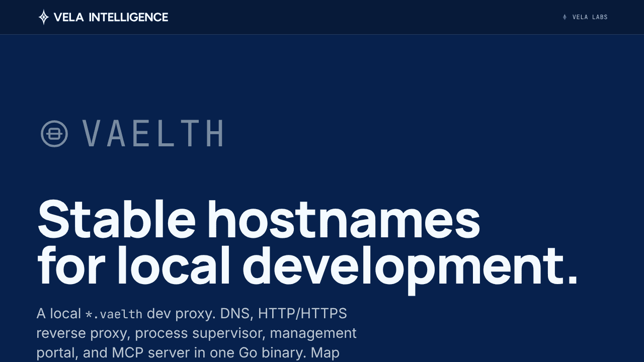 vaelth website screenshot