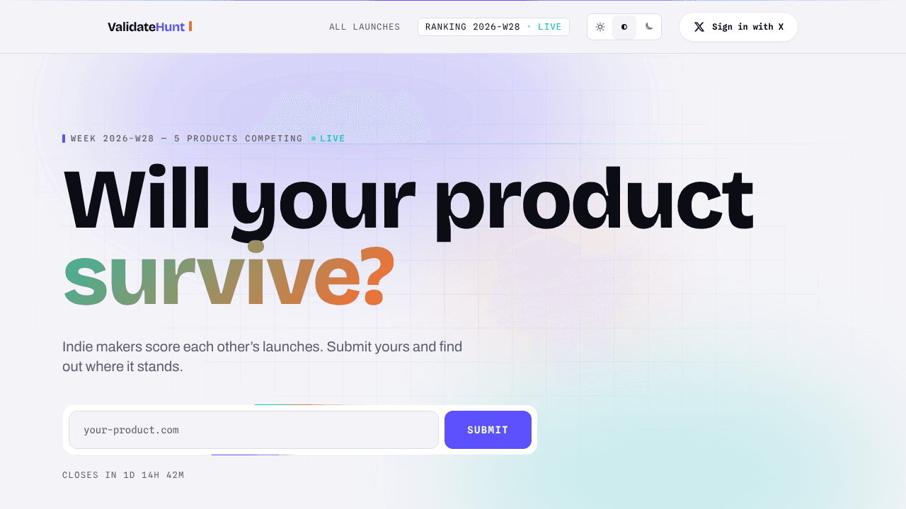 ValidateHunt website screenshot