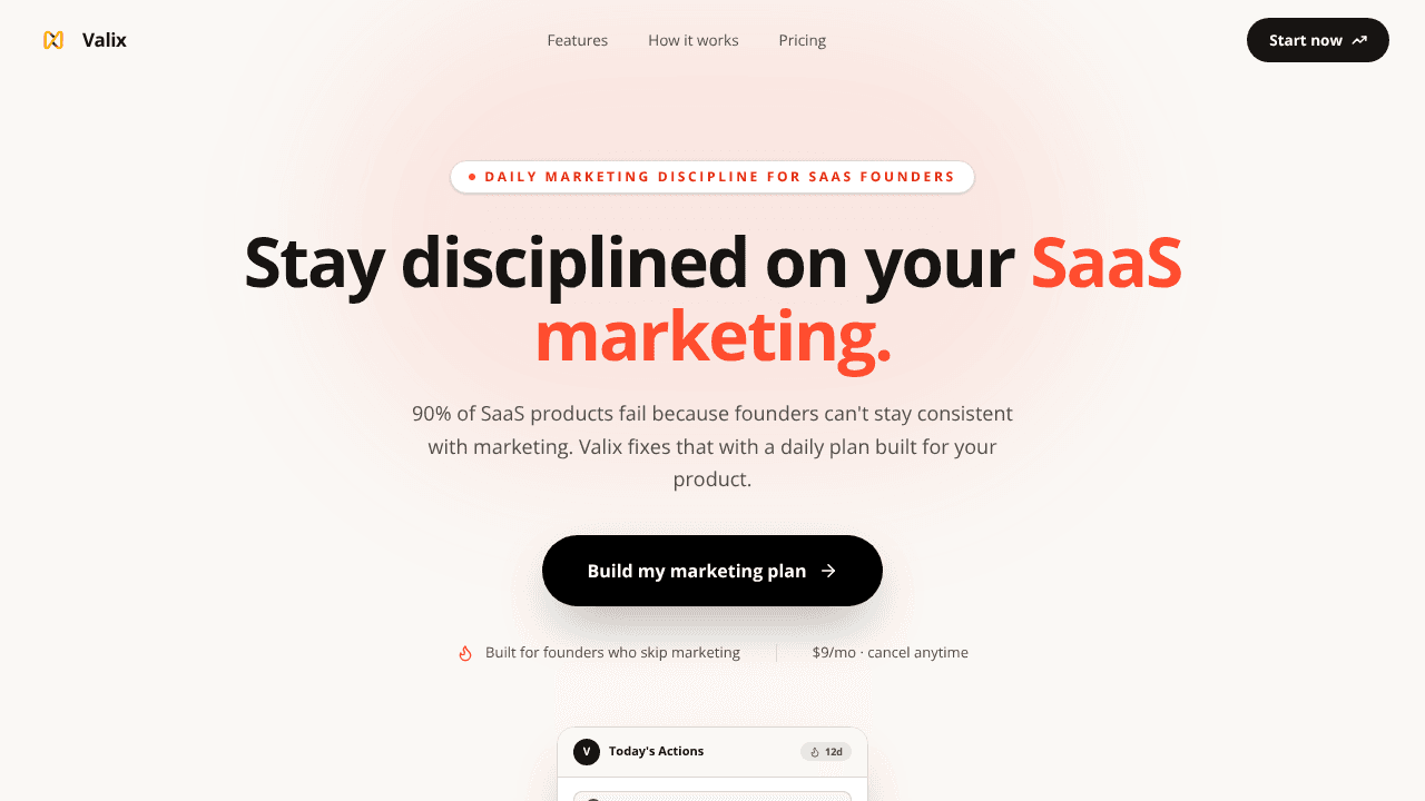 Valix website screenshot