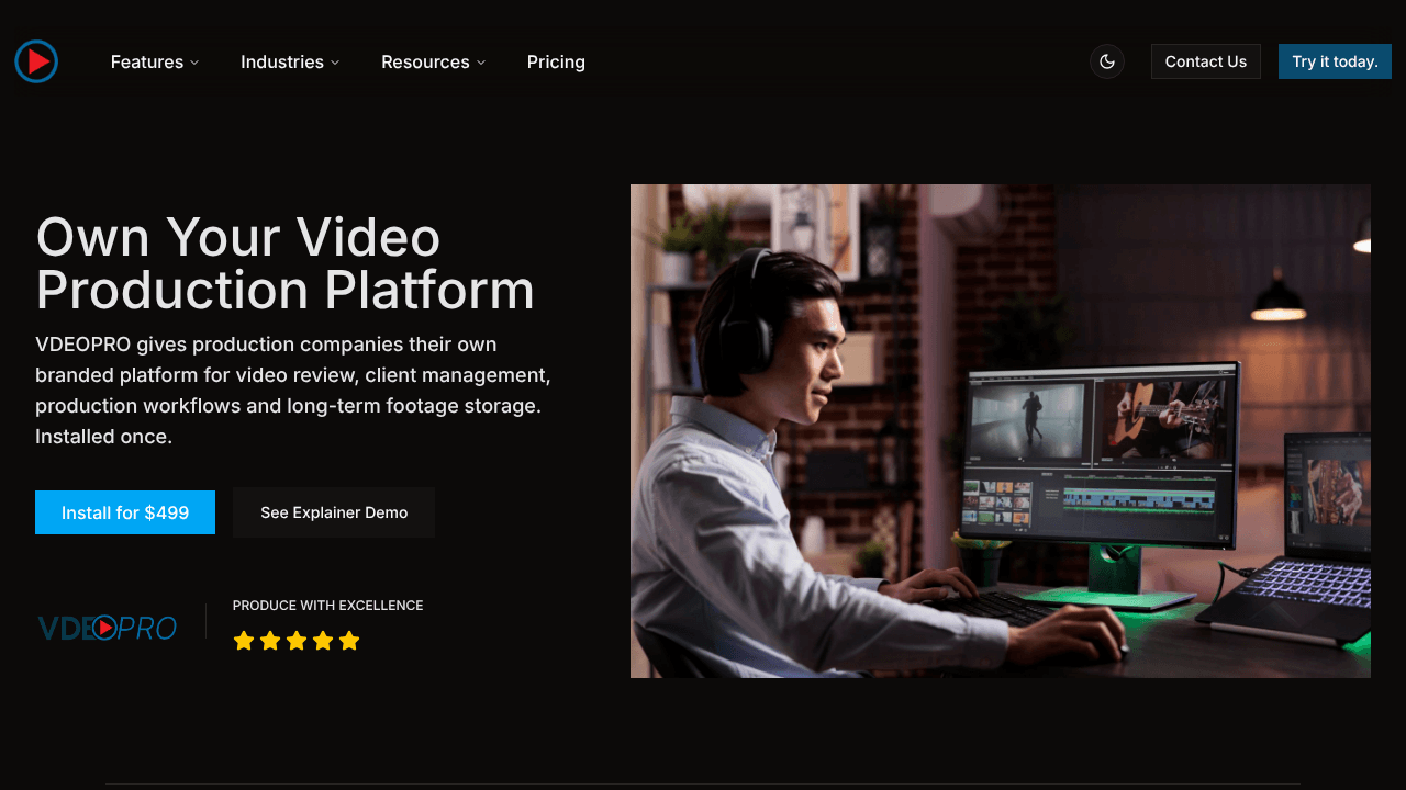 VDEOPRO website screenshot