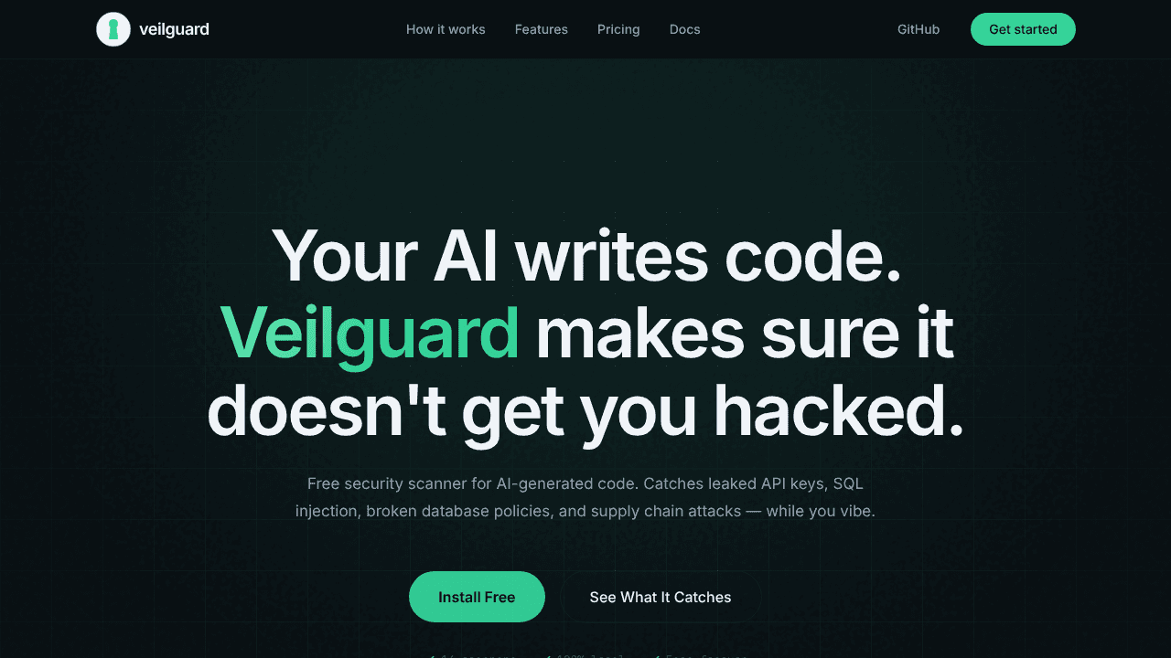 Veilguard website screenshot