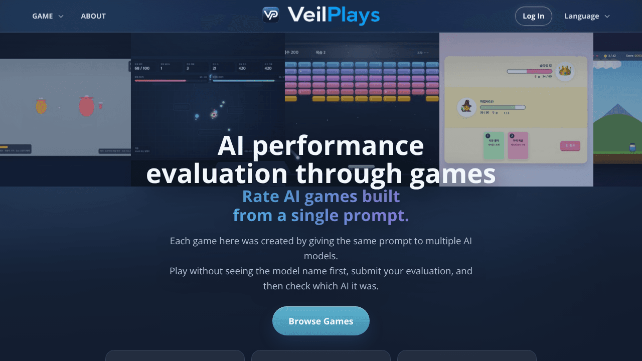 VeilPlays website screenshot