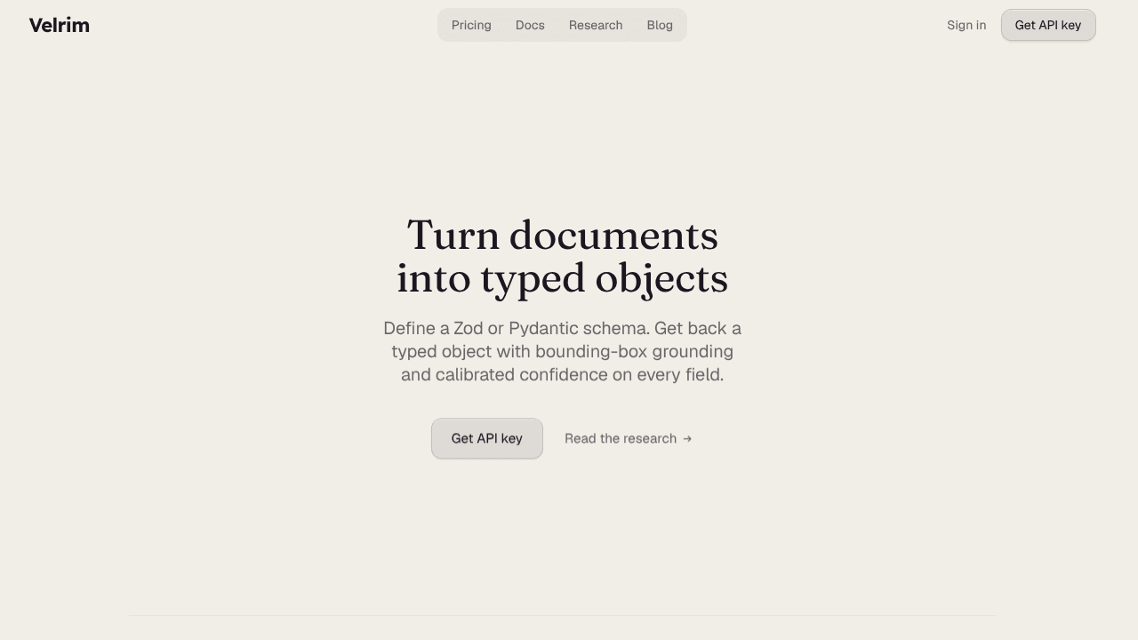Velrim website screenshot
