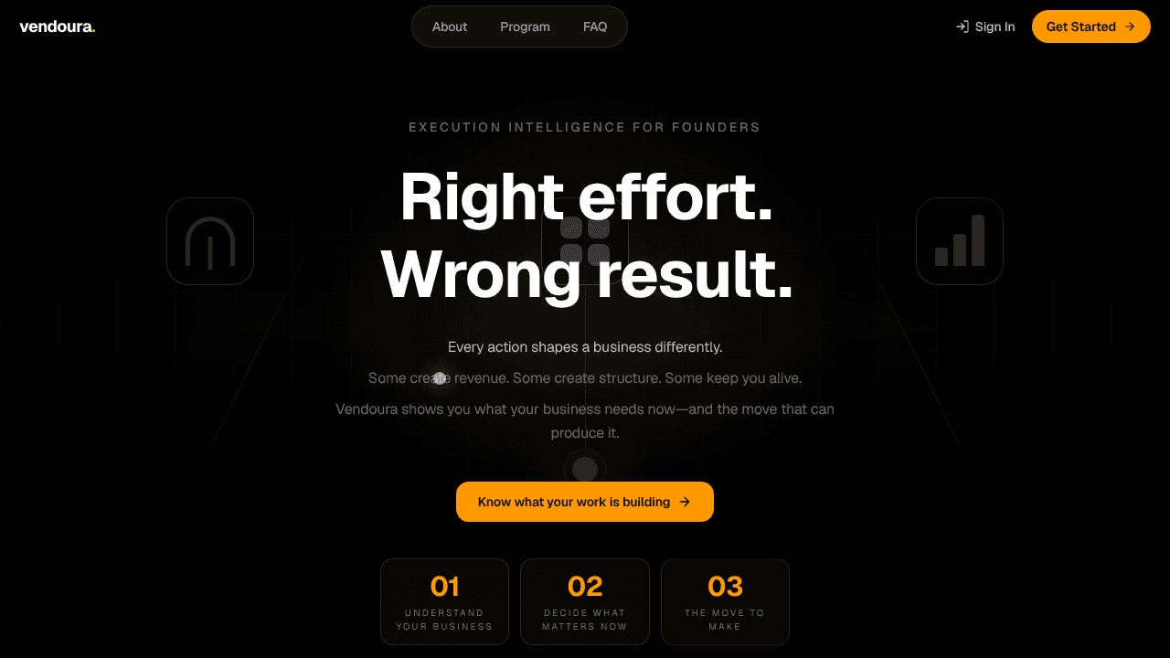 Vendoura website screenshot