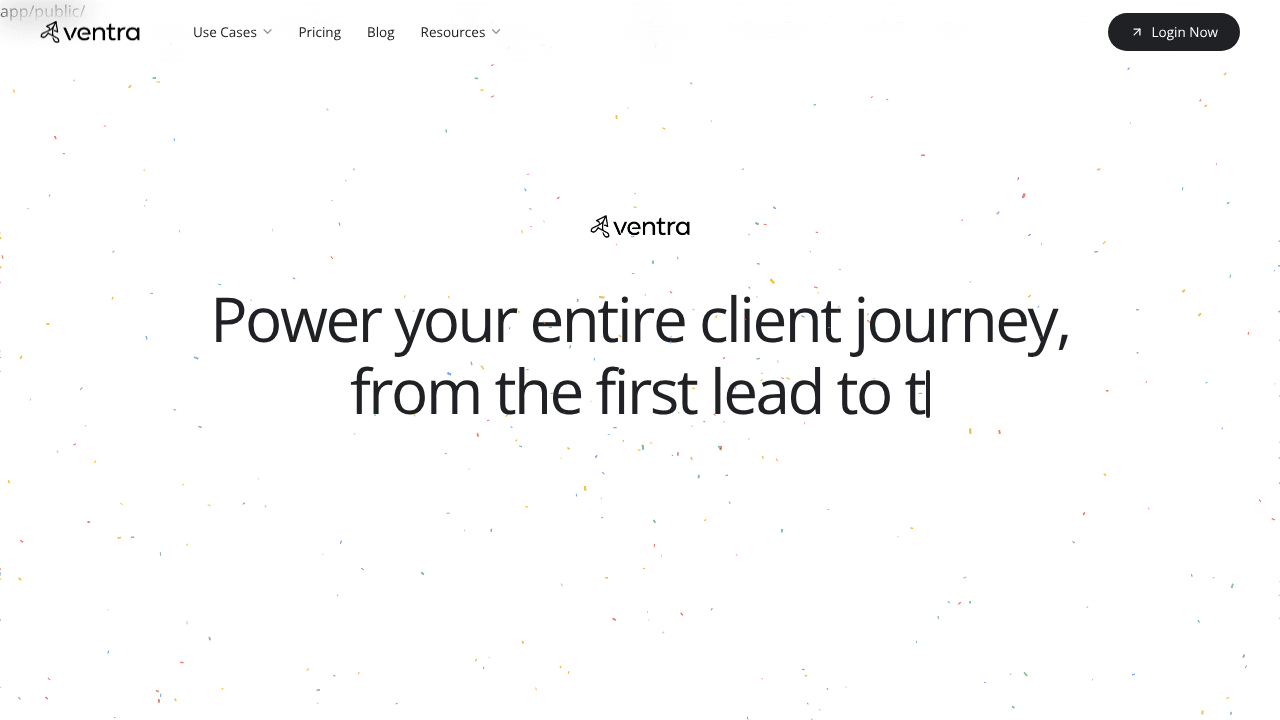 Ventra website screenshot