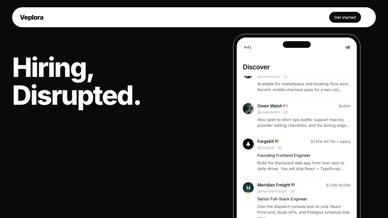 Veplora website screenshot