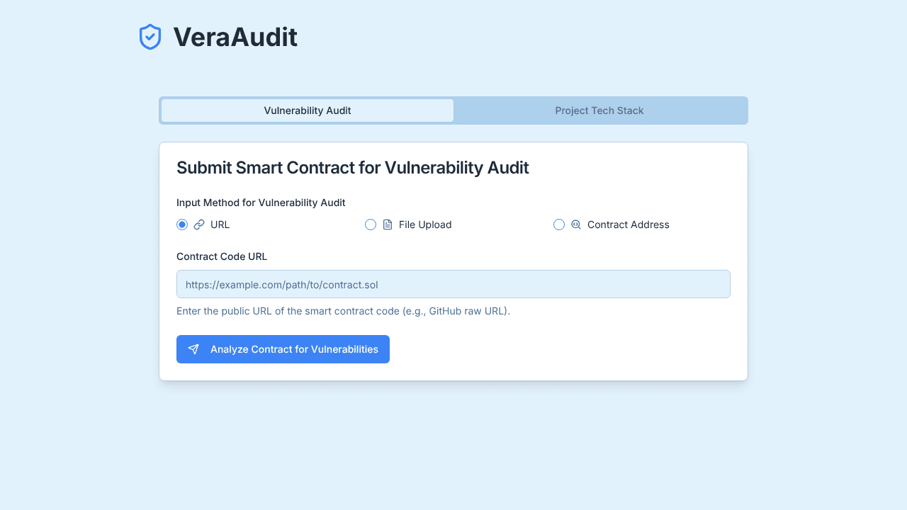 VeraAudit website screenshot