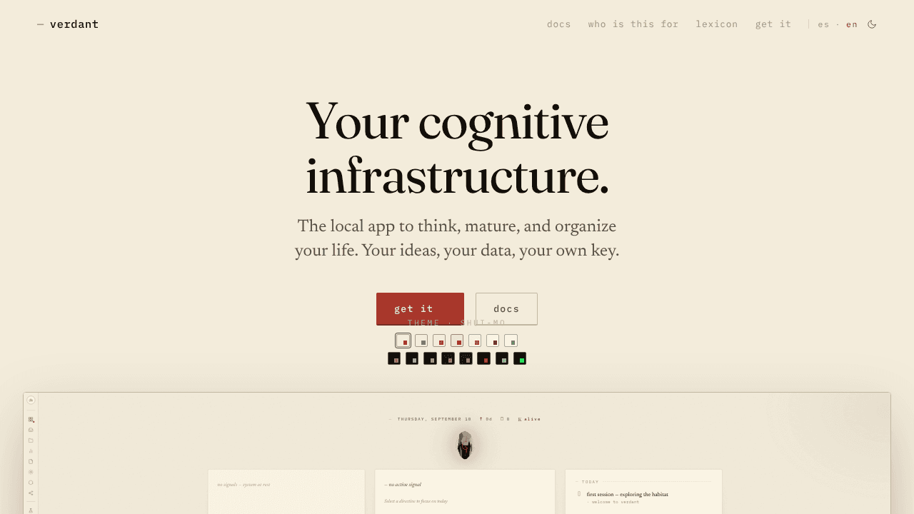 Verdant website screenshot