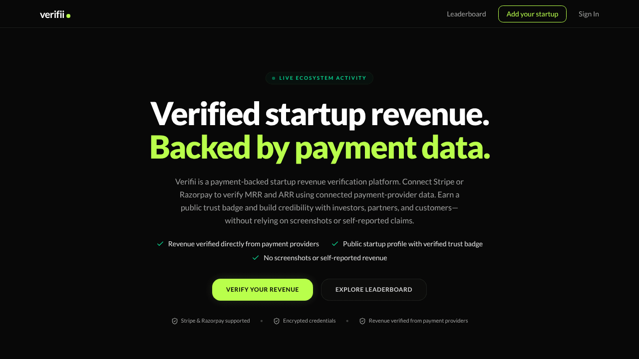 Verifii website screenshot