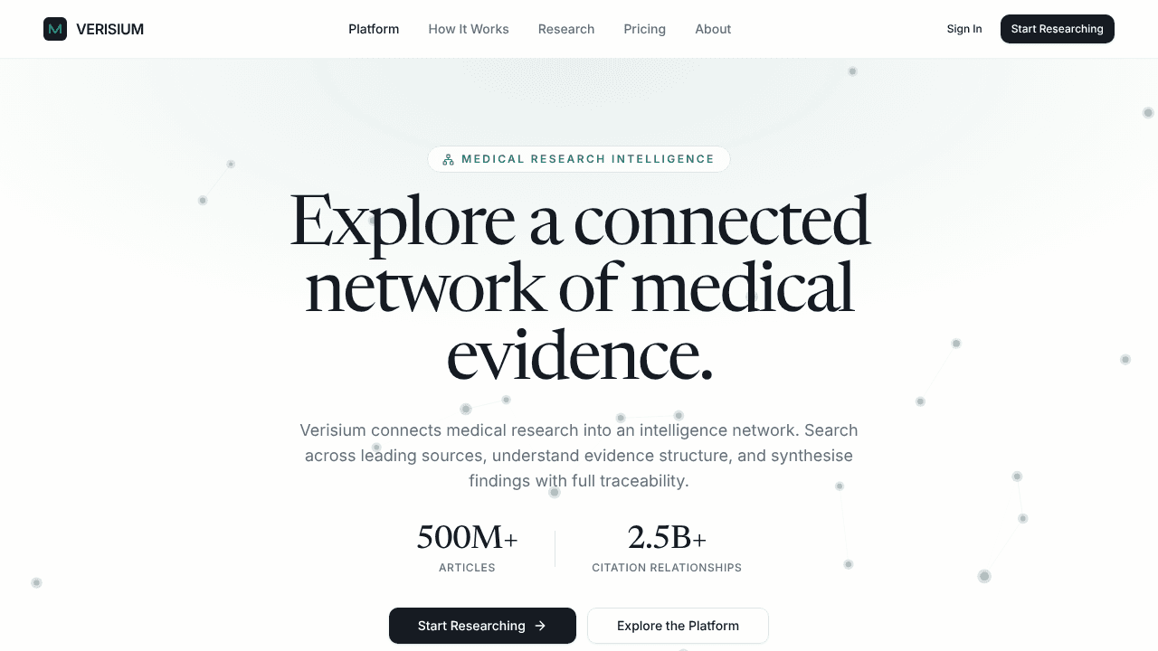 VERISIUM website screenshot