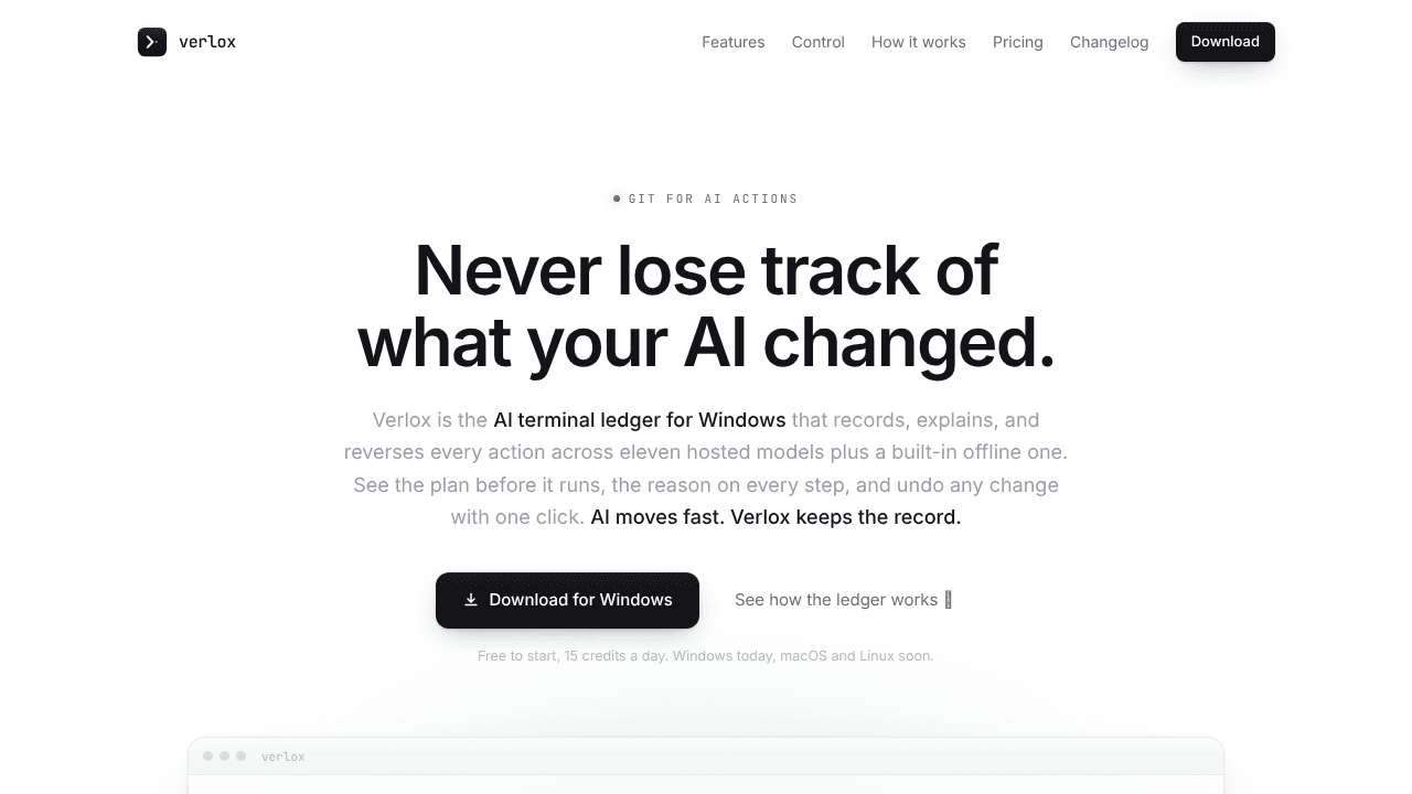 Verlox website screenshot