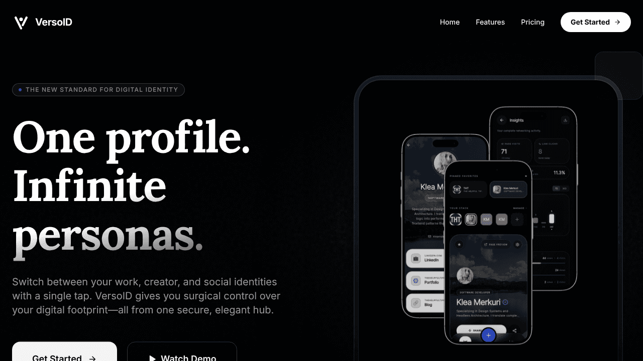VersoID website screenshot