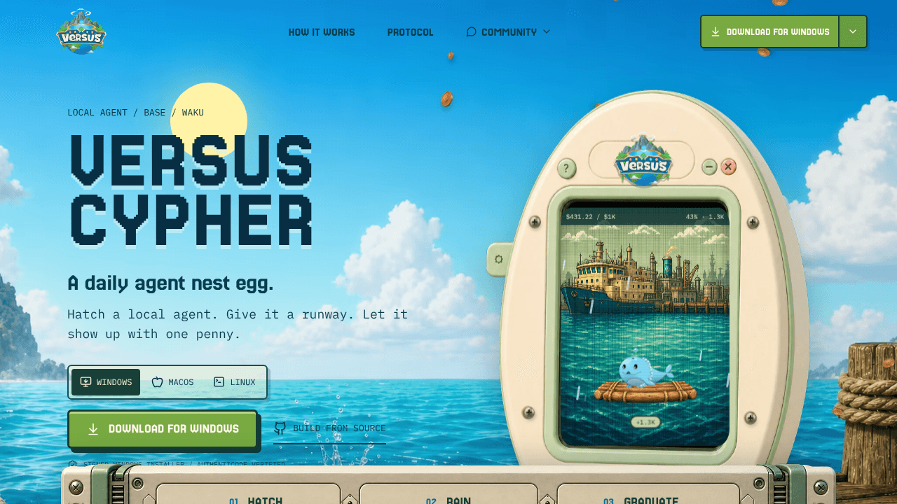 Versus Cypher website screenshot