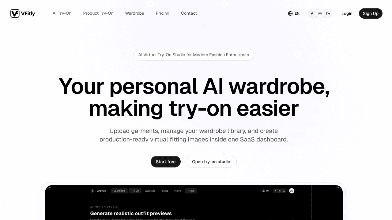 VFitly website screenshot