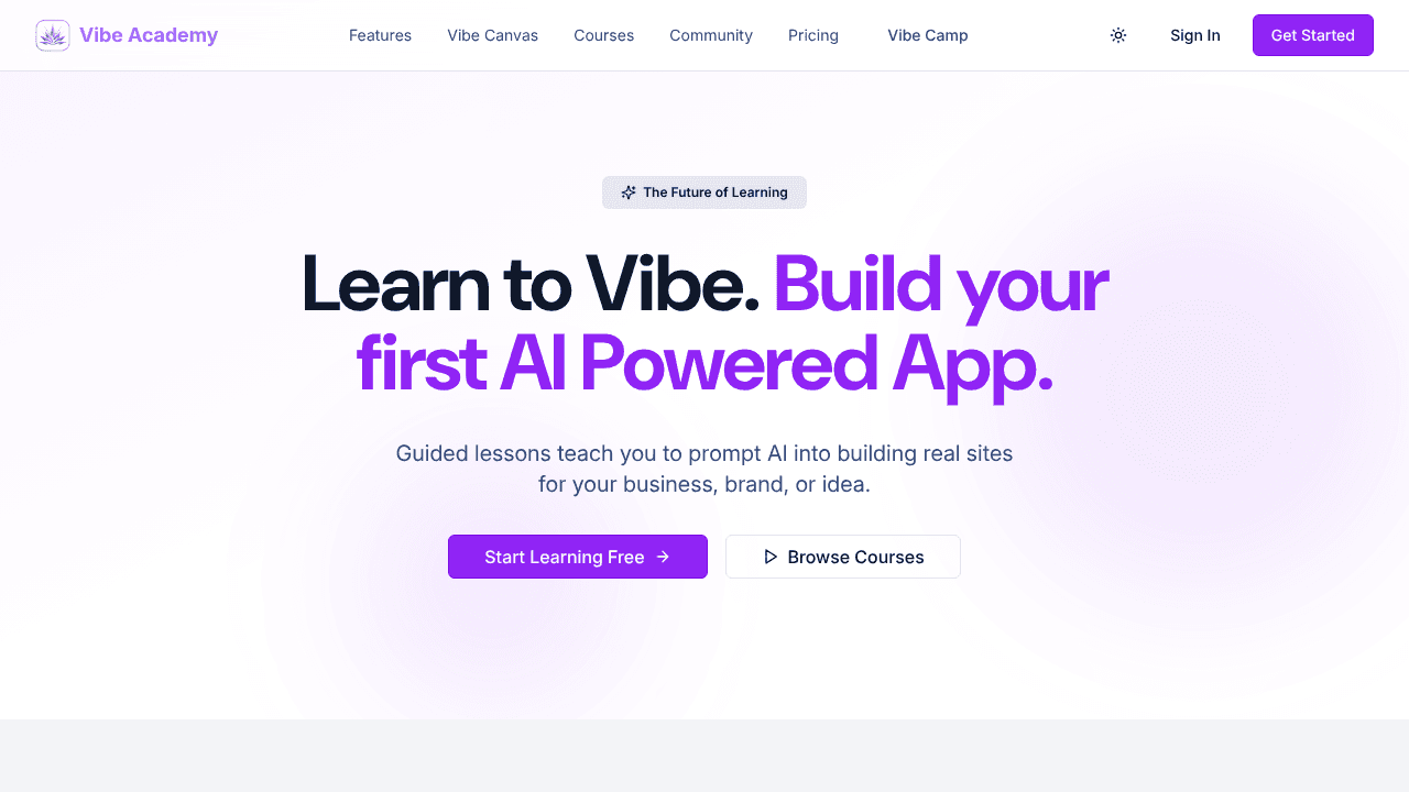 Vibe Academy by Maguey.io website screenshot