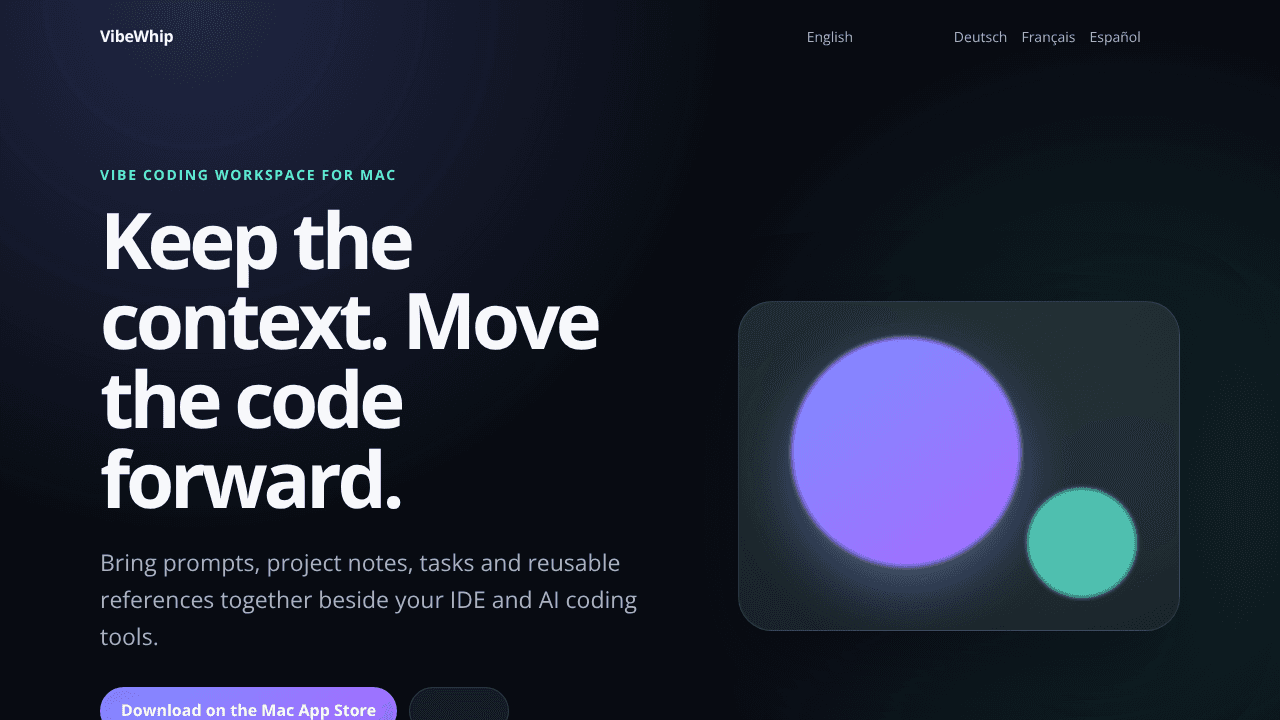 VibeWhip website screenshot