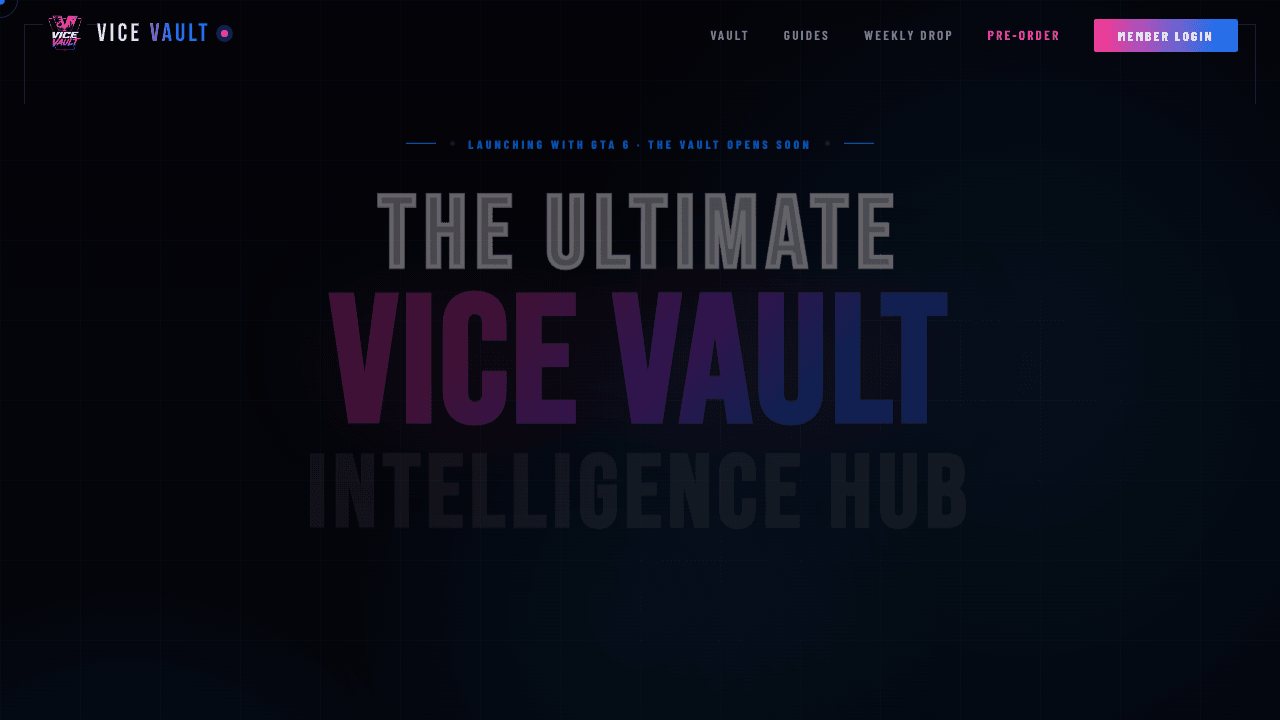 Vice Vault website screenshot