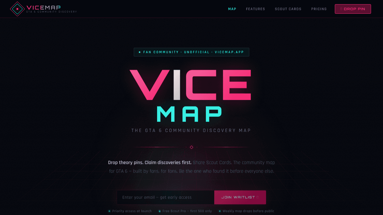 ViceMap website screenshot