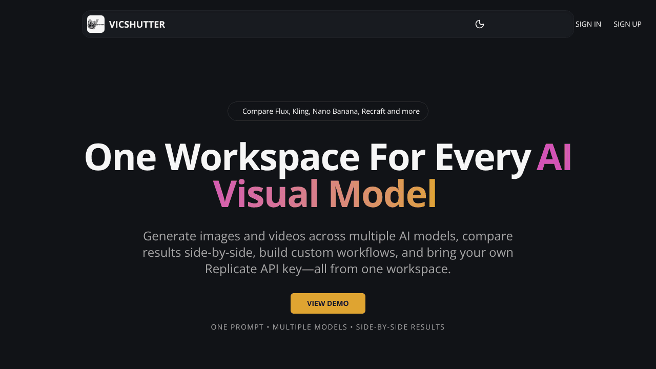 VicShutter website screenshot