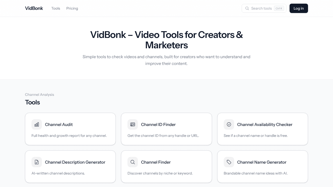 VidBonk website screenshot