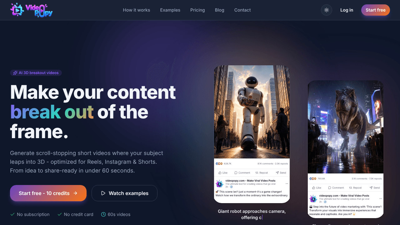 VideoPopy website screenshot