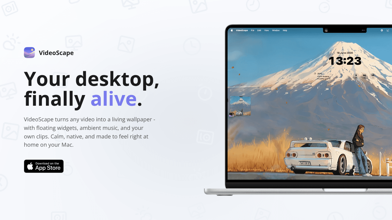 VideoScape: Live Desktop website screenshot