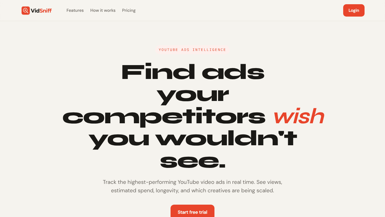 VidSniff website screenshot